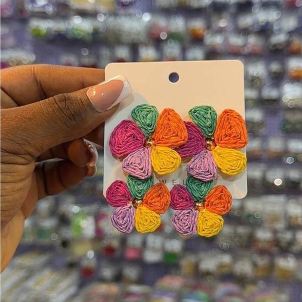 Colorful Floral Earrings